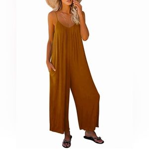 Women's Loose Sleeveless Jumpsuit with Pockets